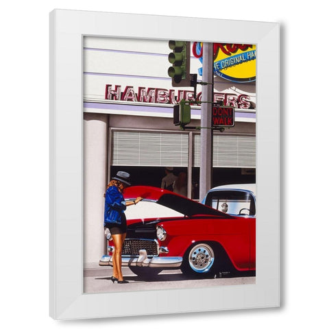 Hamburgers White Modern Wood Framed Art Print by Tempier, Guy