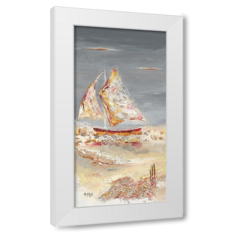 Vogue White Modern Wood Framed Art Print by Marso