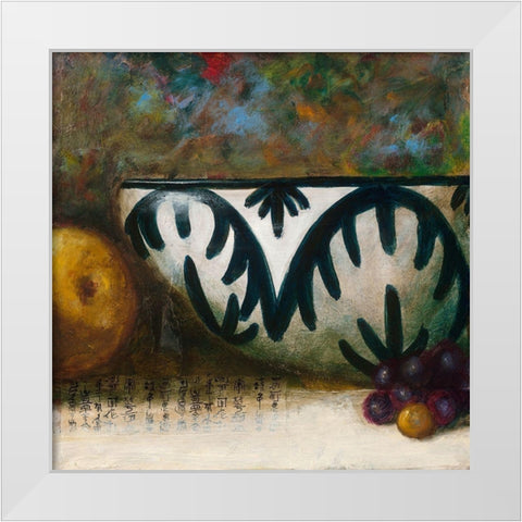 Triptyque poires II White Modern Wood Framed Art Print by Lionnet, Pascal