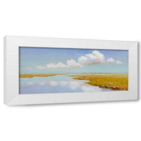A clear Day in the Field White Modern Wood Framed Art Print by Groenhart, Jan