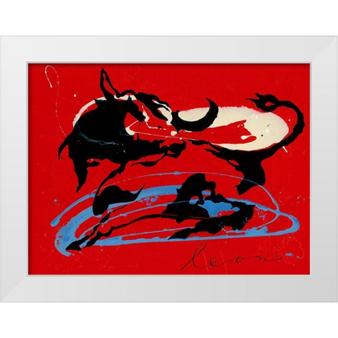 El Sol Y Mar White Modern Wood Framed Art Print by Bosboom, Leon