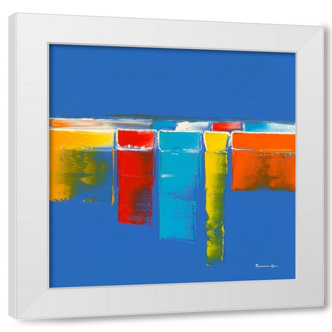 Reflets White Modern Wood Framed Art Print by Fontdeville, Guy