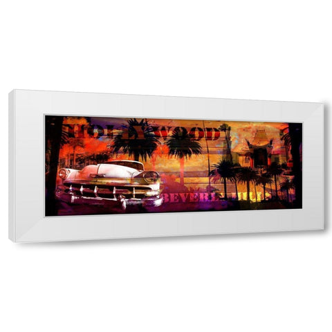 Beverly Hills White Modern Wood Framed Art Print by Carlson, Don
