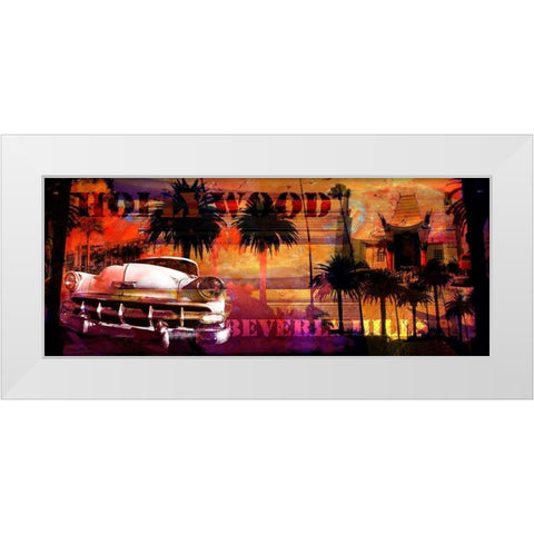 Beverly Hills White Modern Wood Framed Art Print by Carlson, Don