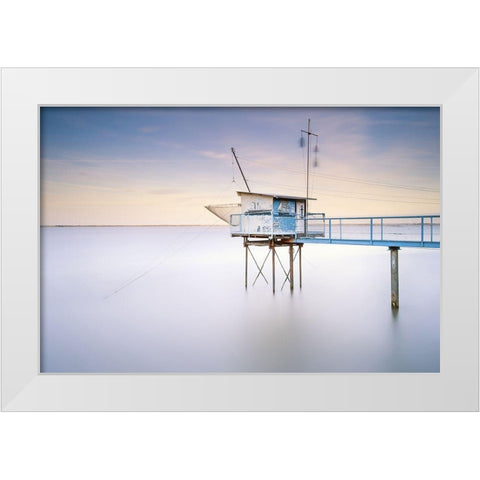 On the Boat White Modern Wood Framed Art Print by Bertrande, Arnaud
