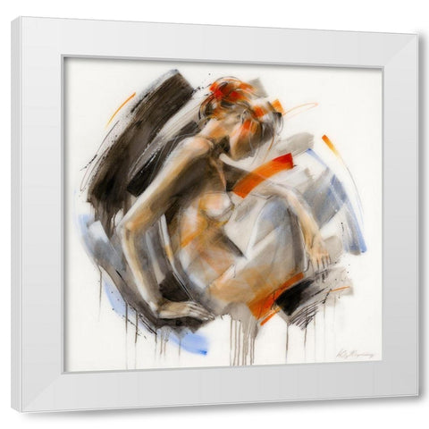 Modest II White Modern Wood Framed Art Print by Meijering, Kitty