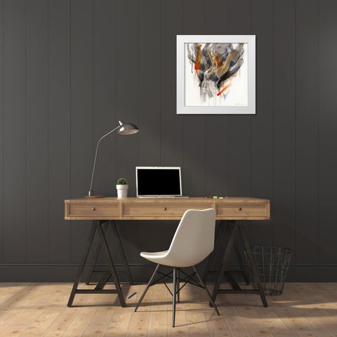 Modest III White Modern Wood Framed Art Print by Meijering, Kitty