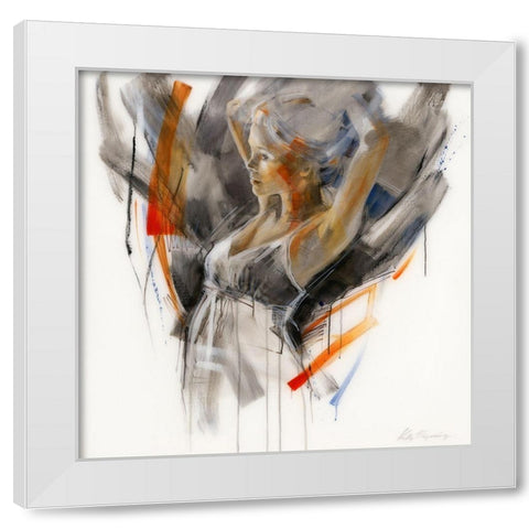 Modest III White Modern Wood Framed Art Print by Meijering, Kitty