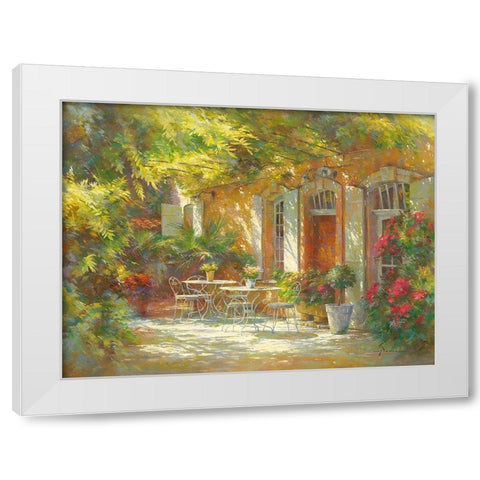 Le vieux relais de poste White Modern Wood Framed Art Print by Messely, Johan