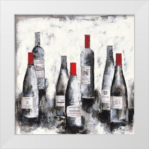 Selection de ma cave VII White Modern Wood Framed Art Print by Persillon, Francoise