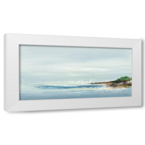 La baie White Modern Wood Framed Art Print by de Courcy, Gerard