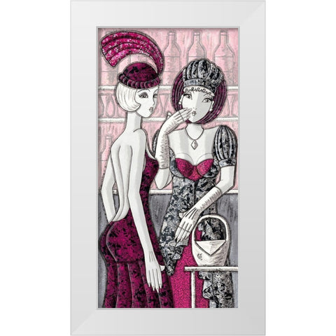 Soiree deguisee White Modern Wood Framed Art Print by MIROTA