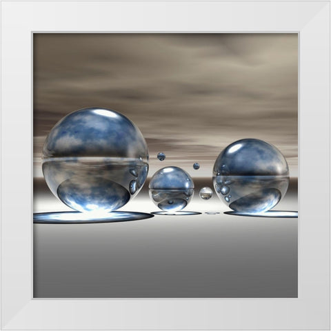 Imagination I White Modern Wood Framed Art Print by Hillert, Peter