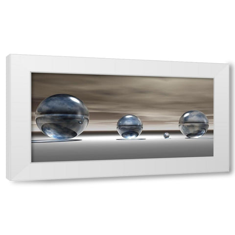 Imagination III White Modern Wood Framed Art Print by Hillert, Peter