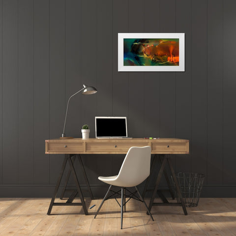 Northern Breeze White Modern Wood Framed Art Print by ARVEE