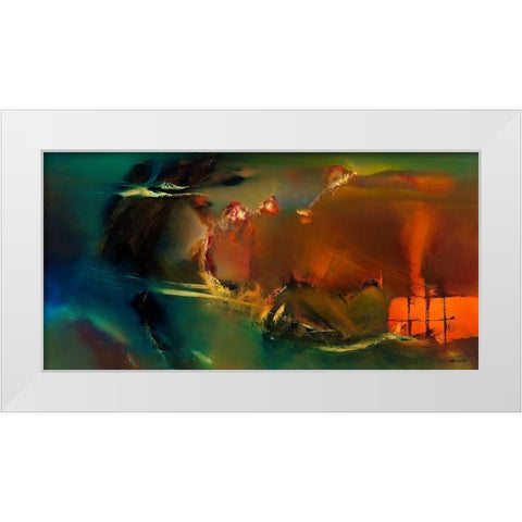 Northern Breeze White Modern Wood Framed Art Print by ARVEE