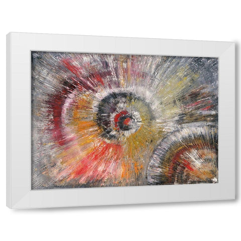Explosion II White Modern Wood Framed Art Print by Arns-Muller, Monika