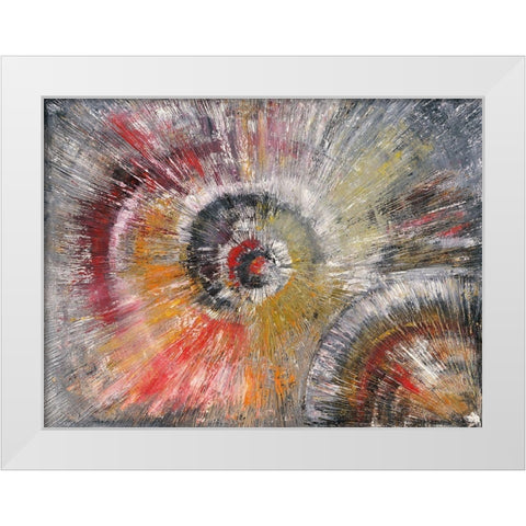 Explosion II White Modern Wood Framed Art Print by Arns-Muller, Monika