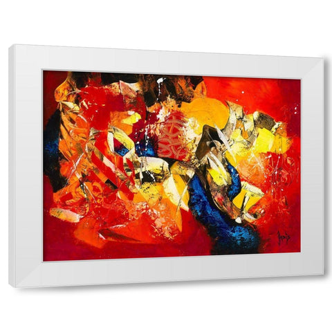 Magie White Modern Wood Framed Art Print by Jadis