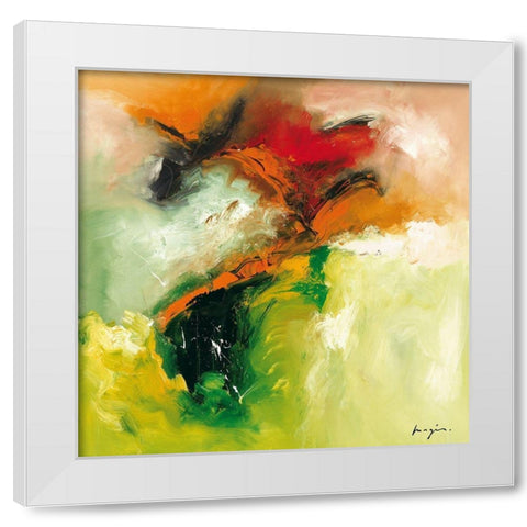 Variations abstraites I White Modern Wood Framed Art Print by Magis, Pascal
