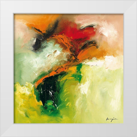 Variations abstraites I White Modern Wood Framed Art Print by Magis, Pascal