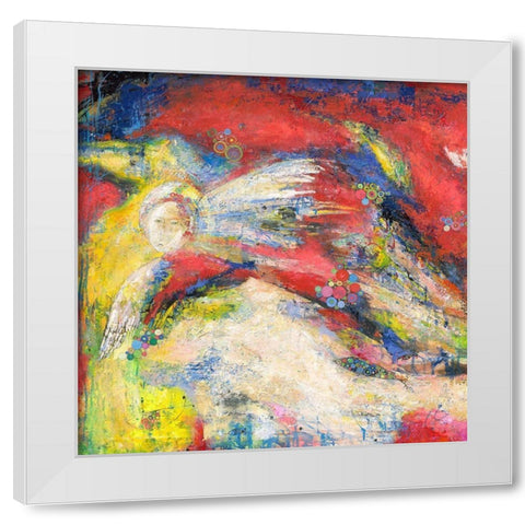 Florentiner Engel White Modern Wood Framed Art Print by Luci