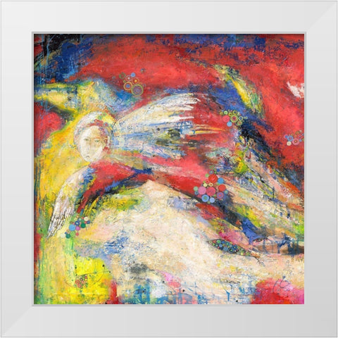 Florentiner Engel White Modern Wood Framed Art Print by Luci