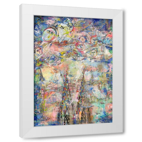 Himmel uber der Stadt White Modern Wood Framed Art Print by Luci