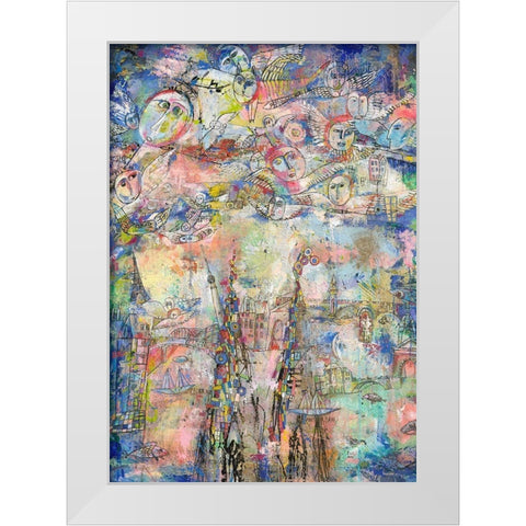 Himmel uber der Stadt White Modern Wood Framed Art Print by Luci