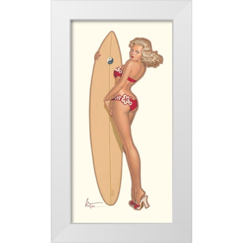 Pauline a Hawai White Modern Wood Framed Art Print by Hitte, Patrick