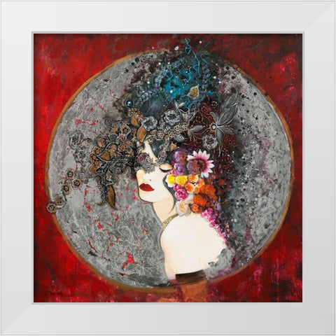 Peau de Satin White Modern Wood Framed Art Print by Maugeri, Valerie