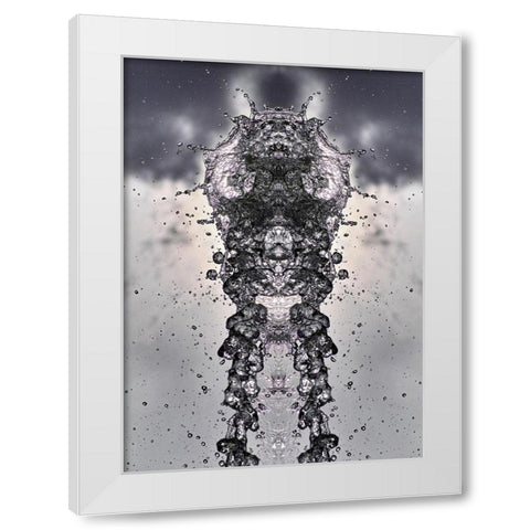 Splashhead White Modern Wood Framed Art Print by NUPHO