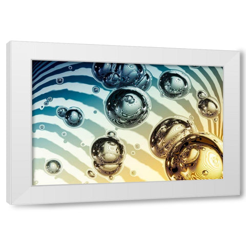 Bubble Bicolor White Modern Wood Framed Art Print by Steger, Uwe