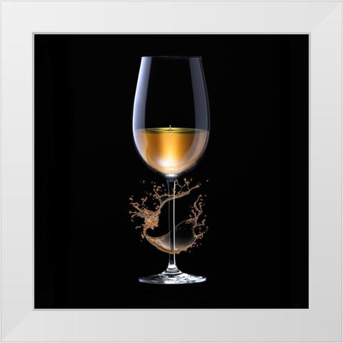 GrapeSplash two White Modern Wood Framed Art Print by Hillert, Peter