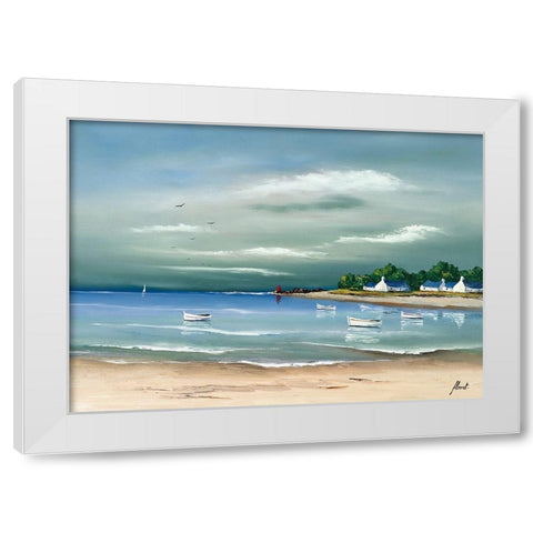 Cote bretonne I White Modern Wood Framed Art Print by Flanet, Frederic
