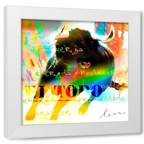 El Toro White Modern Wood Framed Art Print by Bosboom, Leon