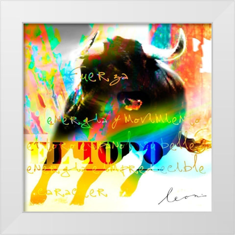 El Toro White Modern Wood Framed Art Print by Bosboom, Leon