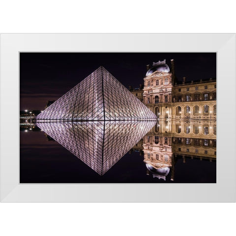 Le Diamant de Paris White Modern Wood Framed Art Print by Bertrande, Arnaud