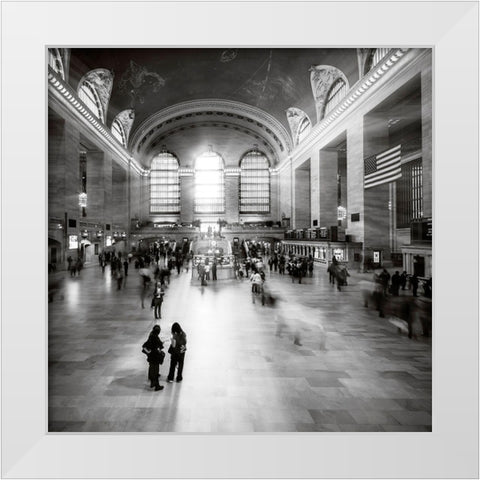 Grand Central Station White Modern Wood Framed Art Print by Bertrande, Arnaud