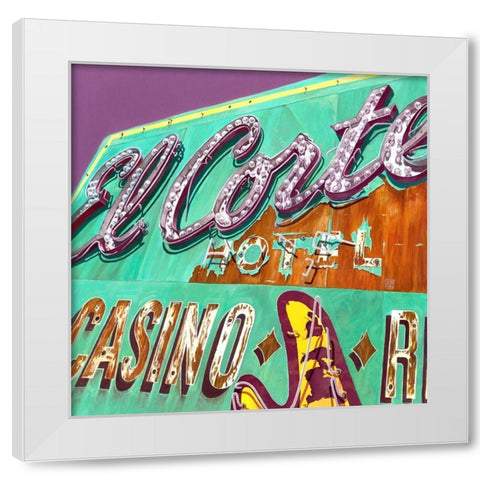 El Cortez White Modern Wood Framed Art Print by van Sprengel, Didier