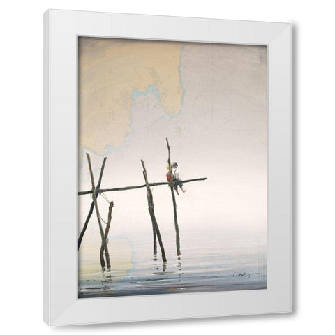 Vers lhorizon White Modern Wood Framed Art Print by Letestu, Yann
