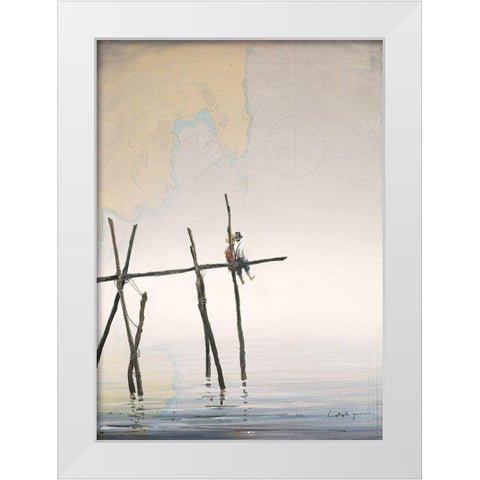 Vers lhorizon White Modern Wood Framed Art Print by Letestu, Yann
