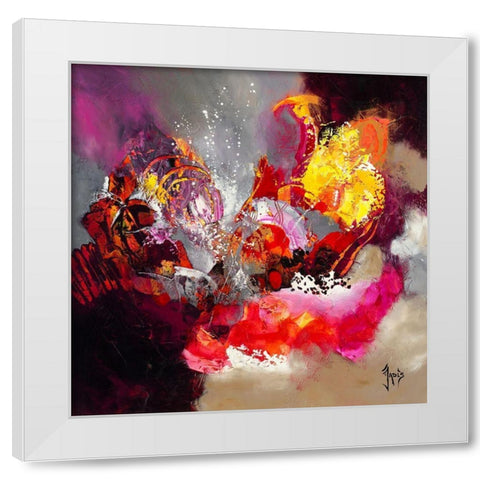 Joie de vivre White Modern Wood Framed Art Print by Jadis