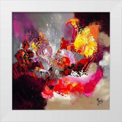 Joie de vivre White Modern Wood Framed Art Print by Jadis