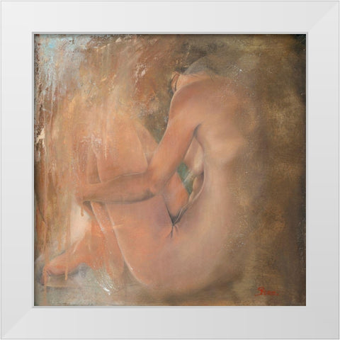 Nude IV White Modern Wood Framed Art Print by Mallo, Pierre