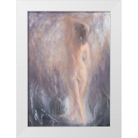 Nude VI White Modern Wood Framed Art Print by Mallo, Pierre