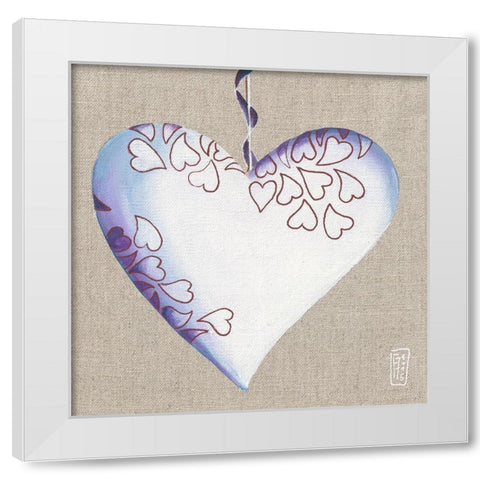 Tender White Modern Wood Framed Art Print by Mellier, Francine