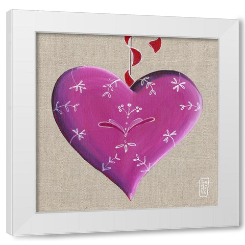 Sweety White Modern Wood Framed Art Print by Mellier, Francine