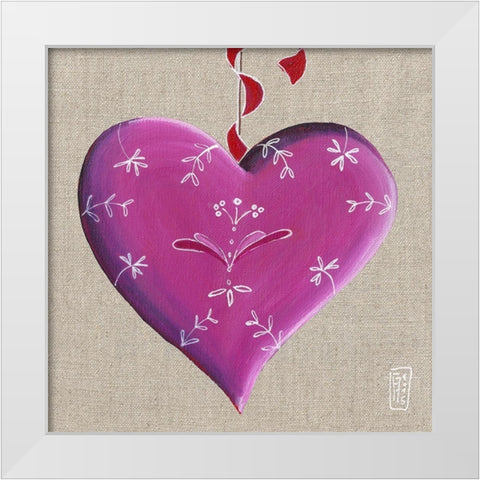 Sweety White Modern Wood Framed Art Print by Mellier, Francine