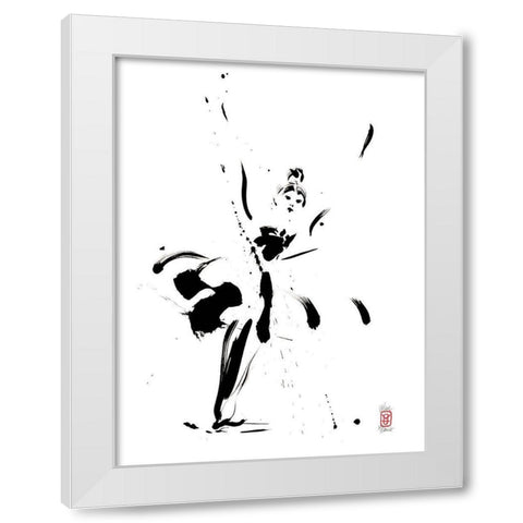 Le salut de la belle White Modern Wood Framed Art Print by Hanniet, Marc